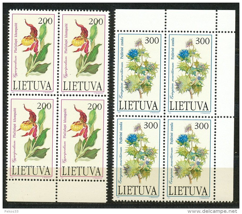 LITAUEN -  Mi.Nr.  499  -  500   -   Postfrisch     4er Block - Lituanie