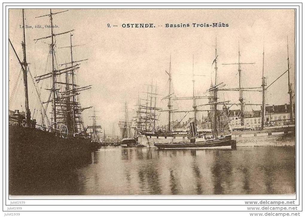 OOSTENDE ..-- Bassins Trois - Mâts . 1905 Vers SUGNY ( Melle A . Grégoire ) . Voir Verso . - Oostende