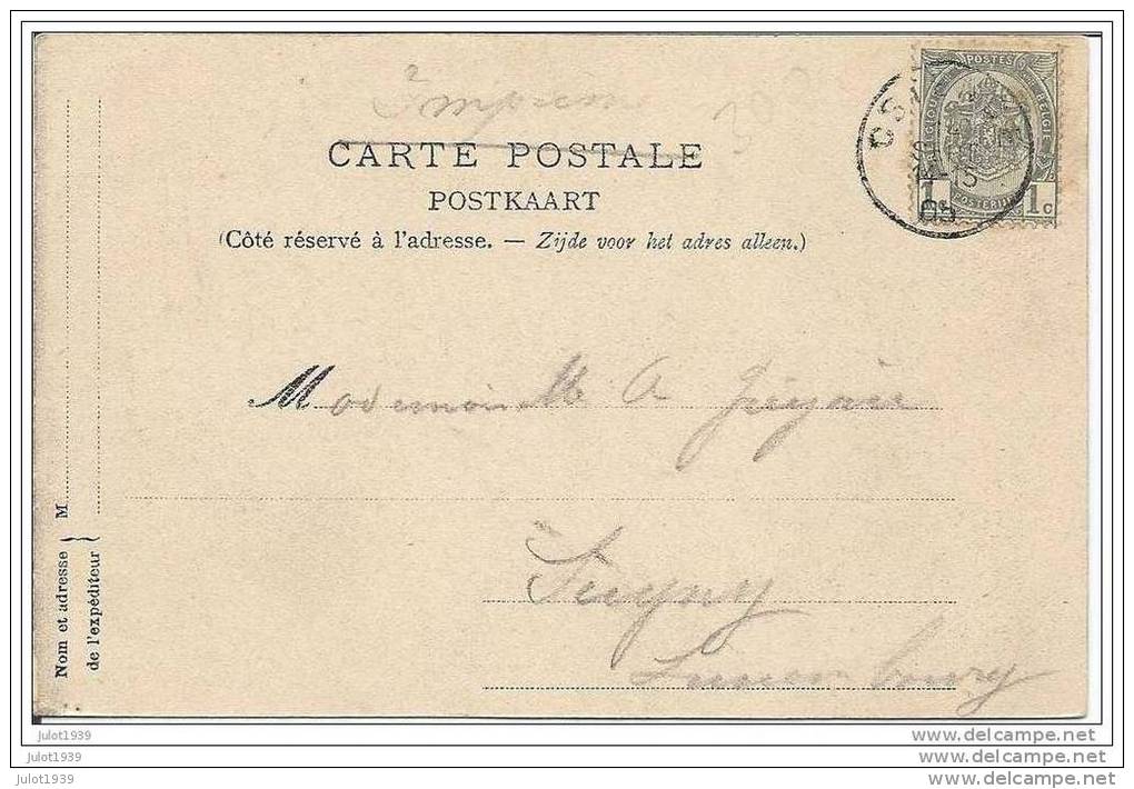 OOSTENDE ..-- Bassins Trois - Mâts . 1905 Vers SUGNY ( Melle A . Grégoire ) . Voir Verso . - Oostende