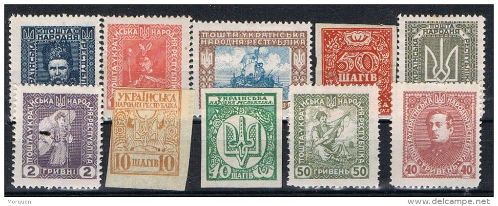 Lote 10 Sellos UCARANIA (rusia) 1918 A 1921 */** - Ucrania & Ucrania Occidental