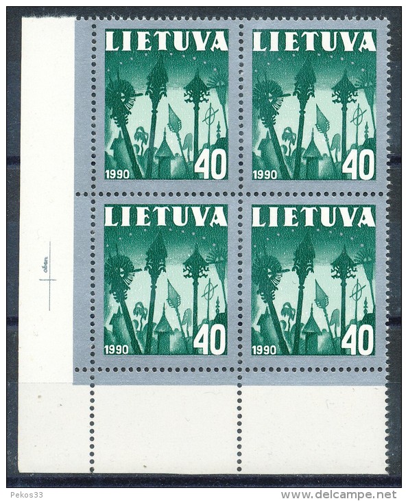 LITAUEN -  Mi.Nr.  474 -    Postfrisch   4er  Block - Lithuania