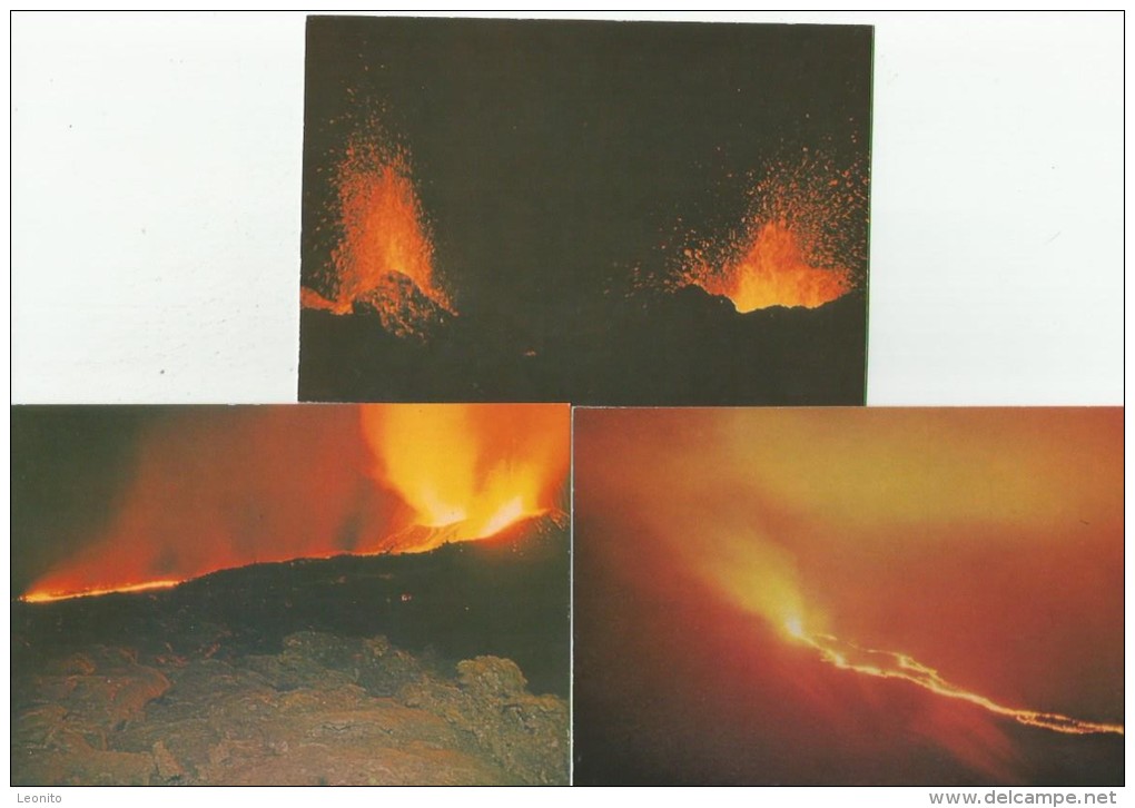 LA REUNION Jle Volcan Eruption Décembre 83 Piton De La Fournaise 5 Cartes - Reunión