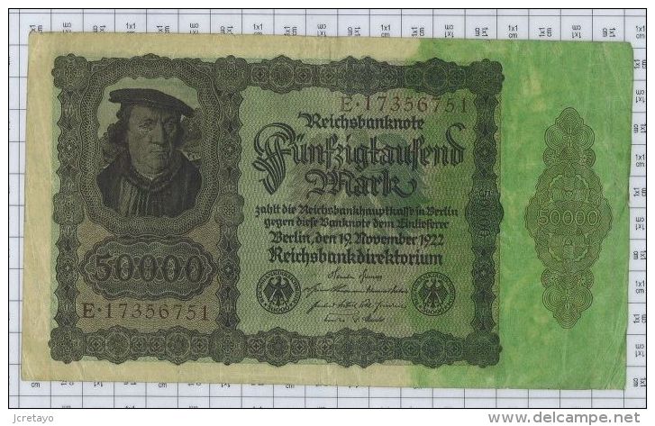 Reichsbanknote 50000, état TTB - 50.000 Mark