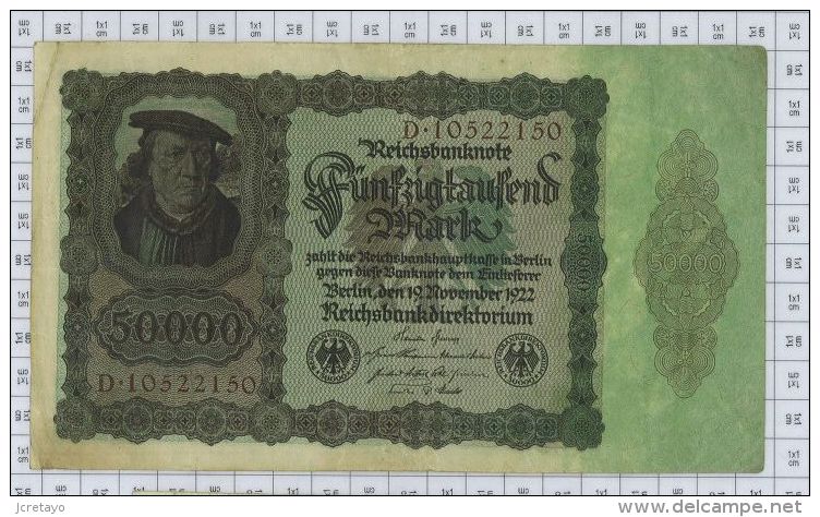 Reichsbanknote 50000, état TTB - 50.000 Mark