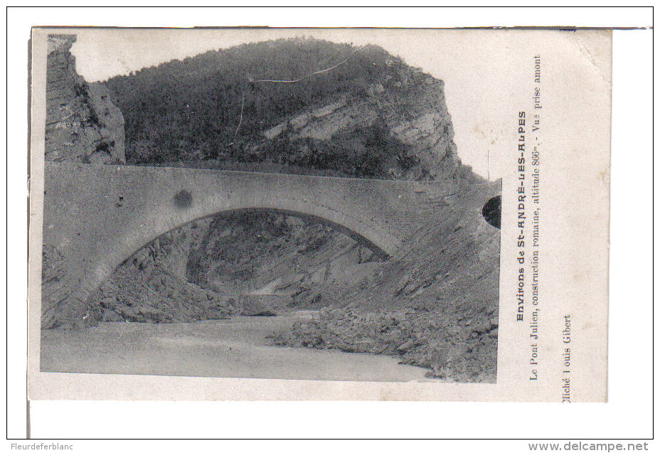 Saint ANDRE Des Alpes (04) - CPA - Pont JULIEN, Construction Romaine Aujourd'hui Immergé Par Le Barrage De CASTILLON - Other & Unclassified