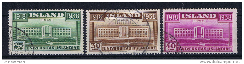 Iceland 1938 , Mi 200 - 202  Used - Gebraucht