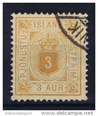 Iceland 1876 Dienst  , Mi 3 A  Used - Servizio