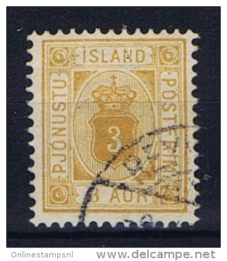 Iceland 1876 Dienst  , Mi 3 A  Used - Oficiales