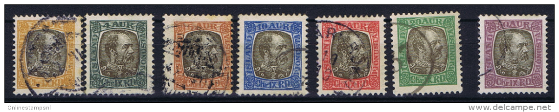 Iceland 1902 Dienst  , Mi 17 - 23  Used - Dienstzegels