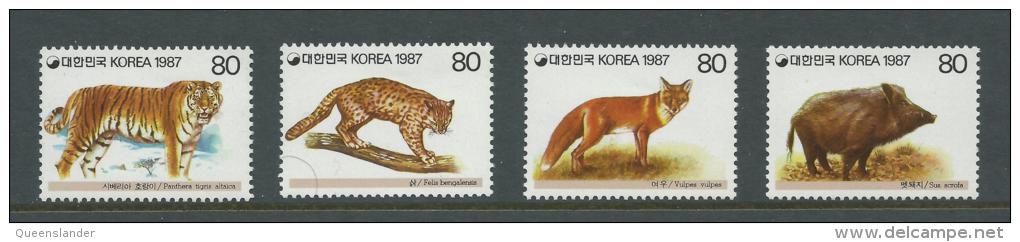 1987 Endangered Animals WWF  Set  Of 4 Complete MUH SG Catalogue No´s 1767/1770 - Korea, South