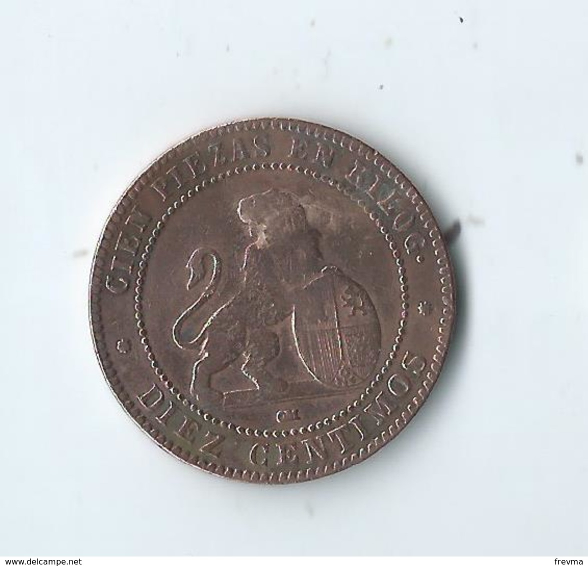10 Centimos Gouvernement Provisoire 1870 - Münzen Der Provinzen