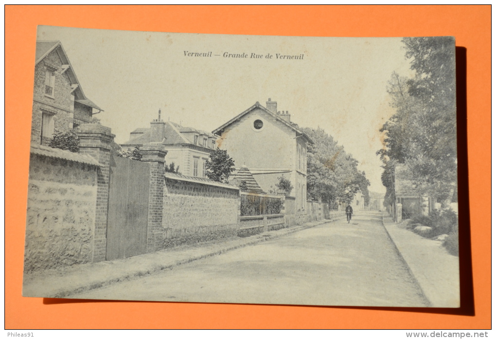 VERNEUIL SUR SEINE (78) Grande Rue De Verneuil - 1907 - Héliot Bourdier-Faucheux - TBE - Verneuil Sur Seine