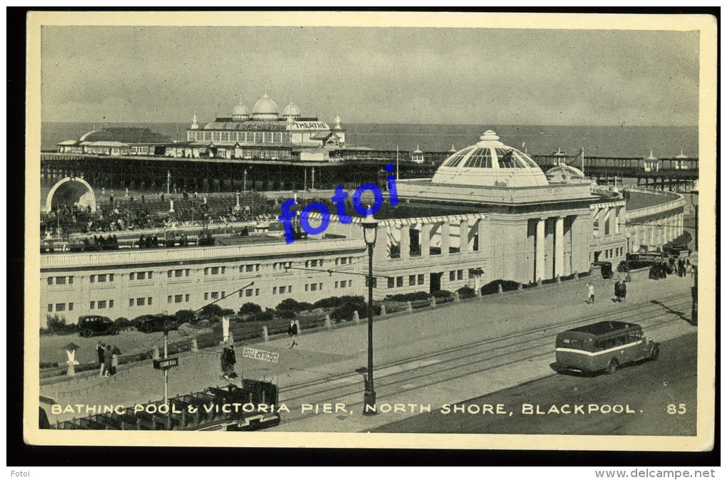 OLD REAL PHOTO GRANGE BLACKPOOL ENGLAND UK CARTE POSTALE  POSTCARD BUS - Blackpool