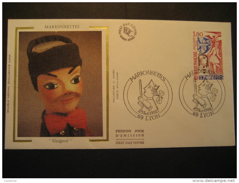 Lyon 1982 Puppet Puppets Marionette Puppentage Marionettes Guignol Theatre Theater France Fdc Cover - Puppets