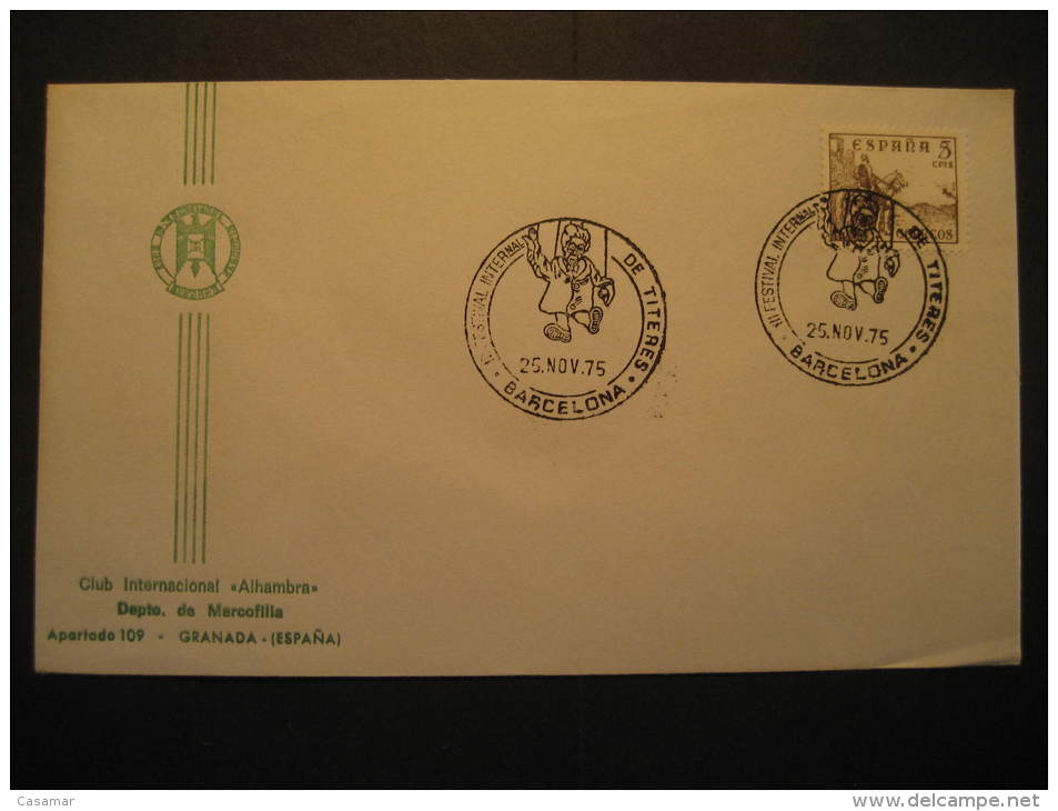 Barcelona 1975 Puppet Puppets Marionette Puppentage Marionettes Guignol Theatre Theater Spain Cancel Cover - Marionetten