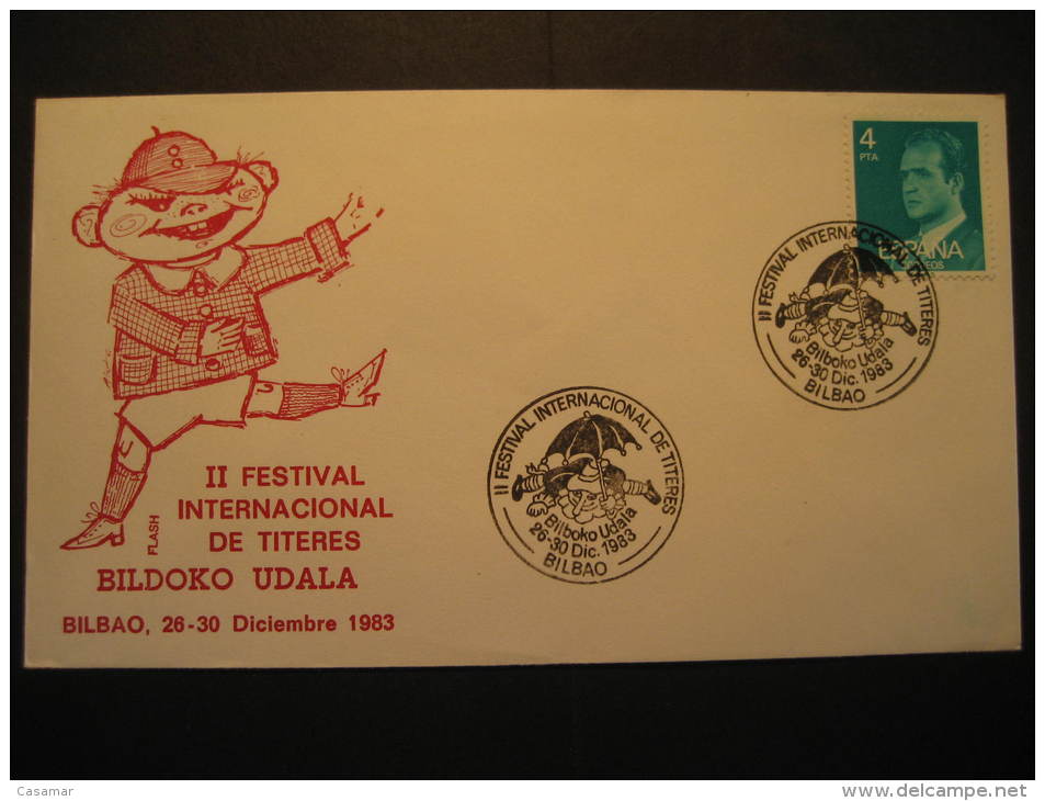 Bilbao 1983 Puppet Puppets Marionette Puppentage Marionettes Guignol Theatre Theater Spain Cancel Cover - Marionnettes