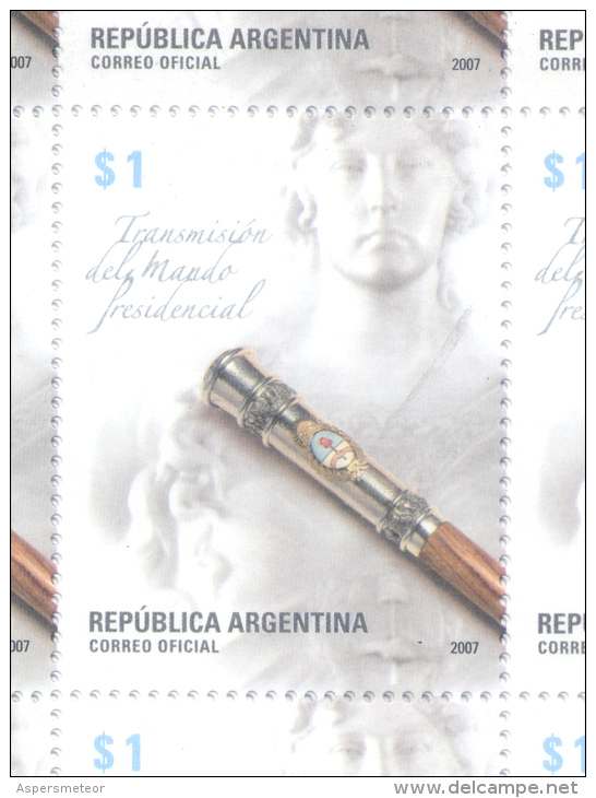 TRANSMISION DEL MANDO PRESIDENCIAL REPUBLICA ARGENTINA AÑO 2007 MNH TBE - Nuovi