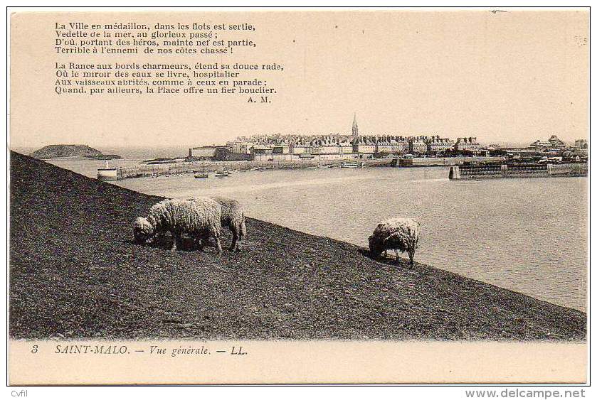 FRANCE - SAINT-MALO Ca 1910. Vue Générale. Carte Edition Levy Fils Et Cie. # 3 - Saint Malo