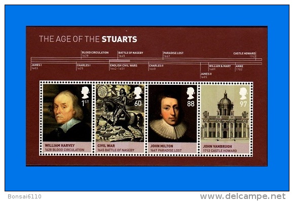 GB 2010-0002, The Age Of The Stuarts, MNH MS - Blocs-feuillets