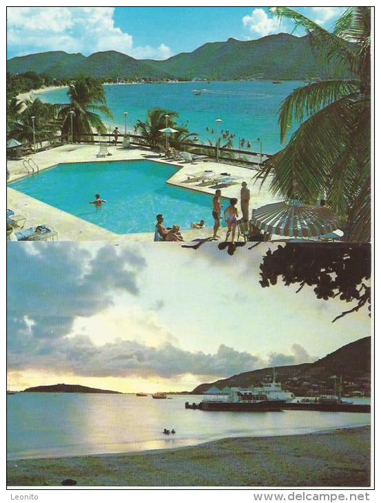 ST. MARTIN ST. MAARTEN West Indes Nederlands Antilles GREAT BAY BEACH HOTEL Philipsburg 2 Cards - Sint-Marteen