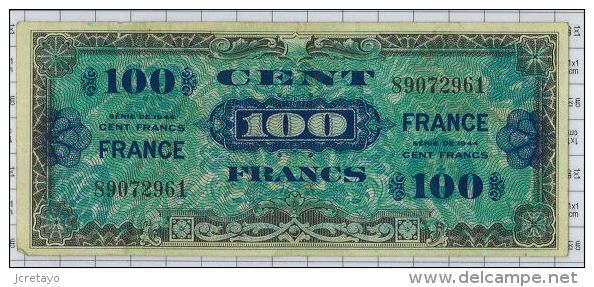 100 Francs Trésor Français , Ref Fayette VF25/1, état TTB - 1945 Verso Frankreich