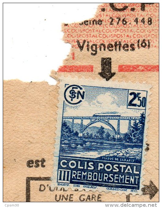 SNCF Colis Postaux - Avis D´ Encaissement - Timbre 2.50 Fr - Remboursement - Bleu - Viaduc De Garabit (n°108519) - Autres & Non Classés