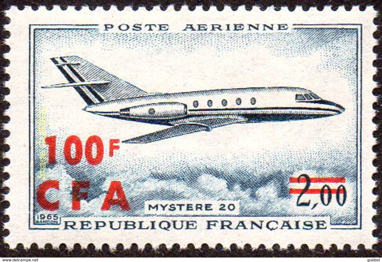 Réunion N° PA 61 ** Avion Mystère 20 - Airmail