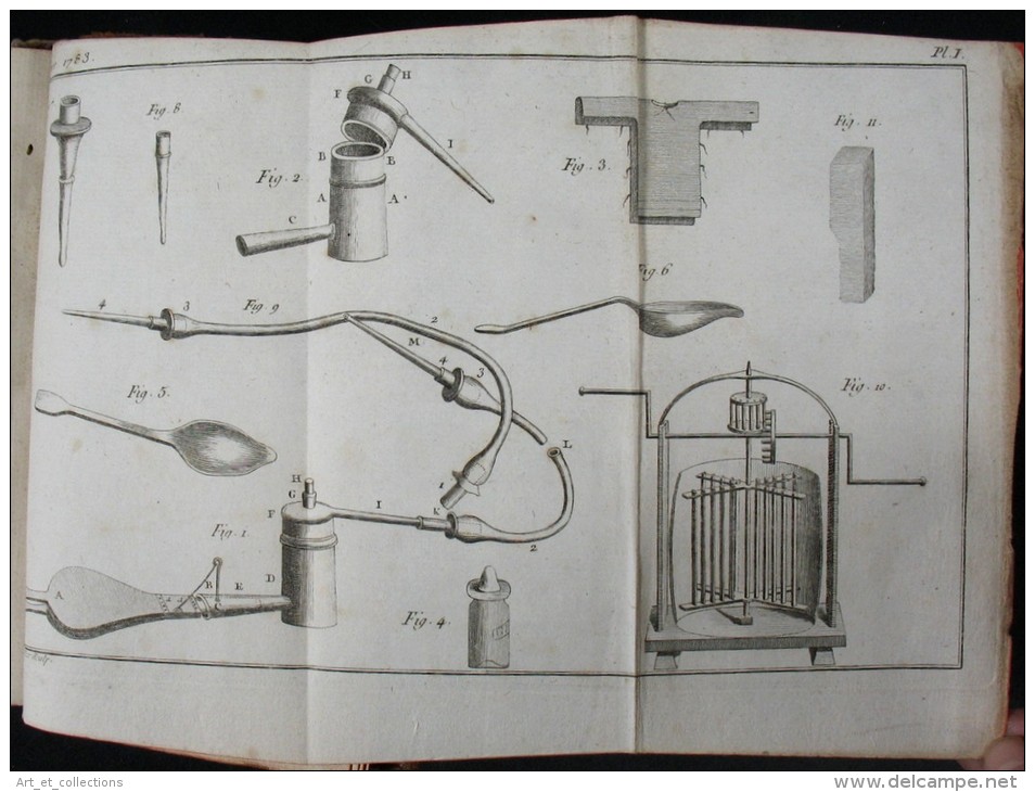 Bibliothèque Physico-Économique, Instructive & Amusante / 1785 / 3 Belles Planches Dépliantes - 1701-1800