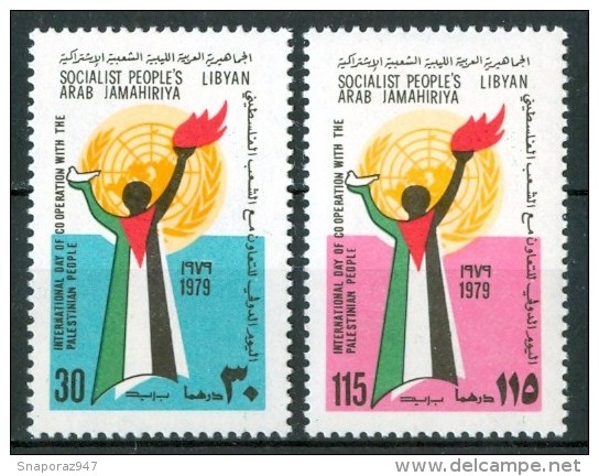 1979 Libia Solidarità Con Il Popolo Palestinese Set MNH** R - Libya