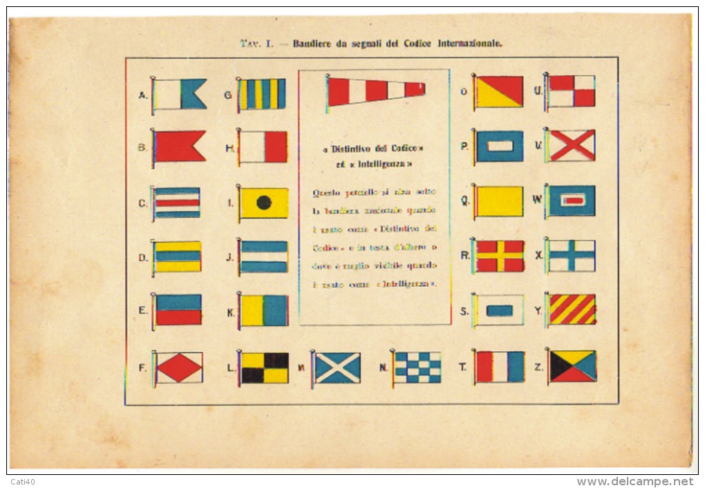 MILITARIA -  BANDIERE DA SEGNALI DEL CODICE INTERNAZIONALE - Documenti