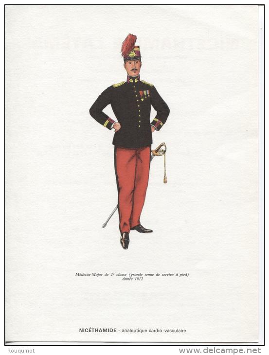 DOCUMENT - MEDECIN MAJOR DE 2ème CLASSE (GRANDE TENUE DE SERVICE A PIED) - ANNEE 1912 - Afiches