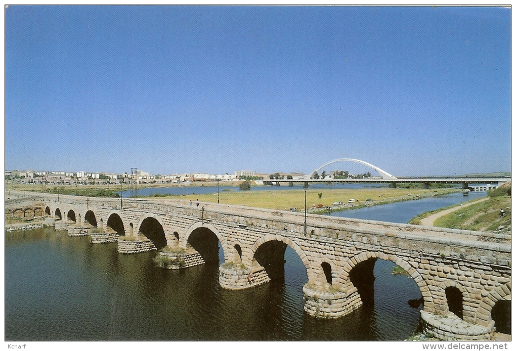 CP De MERIDA " Puente Romano Sobre El Guadiana " . - Mérida