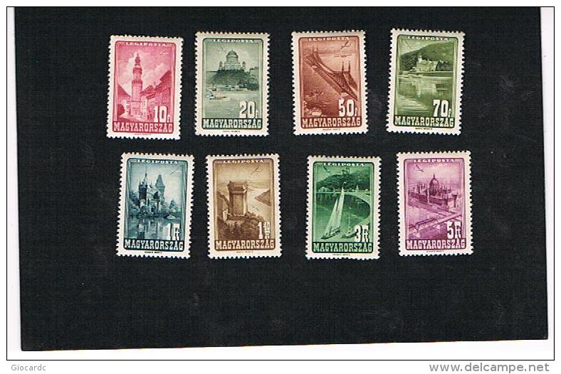 UNGHERIA (HUNGARY)  - YV. 58.65 AEREA - 1947 SERIE CORRENTE - NUOVI    (MINT)** - Unused Stamps