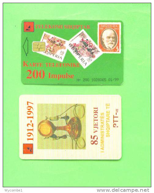 ALBANIA - Chip Phonecard/Postage Stamps And Old Telephone 200 Units * - Albanie