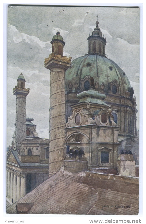 Austria - WIEN, Karlskirche, Art Postcard - Chiese