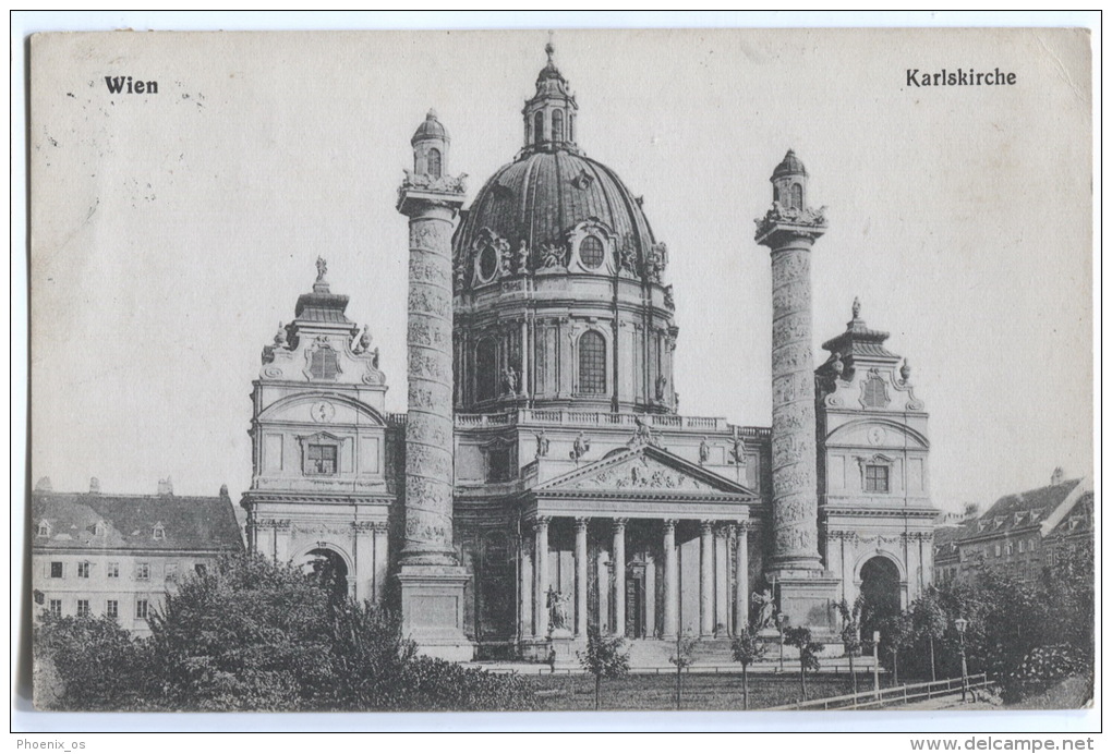 Austria - WIEN, Karlskirche, 1915. - Kirchen