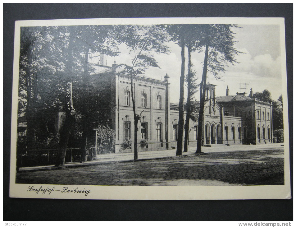 LEISNIG , Bahnhof, Karte Mit Stempel 1939 - Leisnig