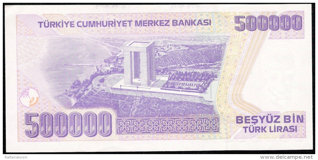 TURKEY  P212b 500.000 LIRA L.1970 Issued 1998 #L13    UNC. - Turquie