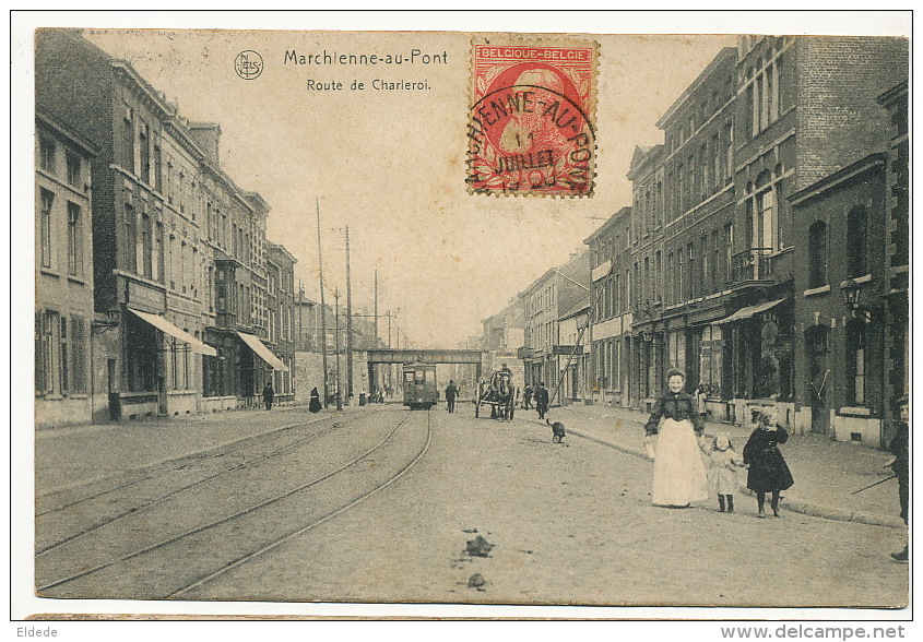 Marchienne Au Pont Route De Charleroi Edit Nels Serie 19 No 46 Tramway Tram - Autres & Non Classés