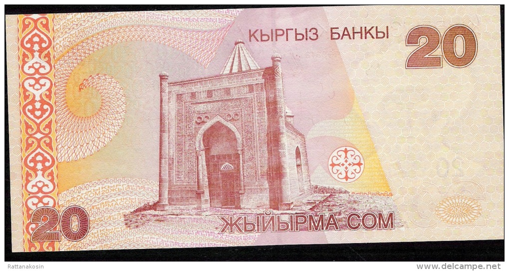 KYRGYSTAN  P19  20 SOM  2002 #BE Signature 3   UNC. - Kirgisistan