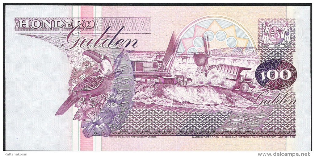 SURINAM P139b 100 GULDEN 1998 #AK      UNC. - Surinam