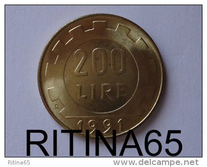 !!! 200 LIRE 1991 FDC " LAVORO "  !!! - 200 Liras