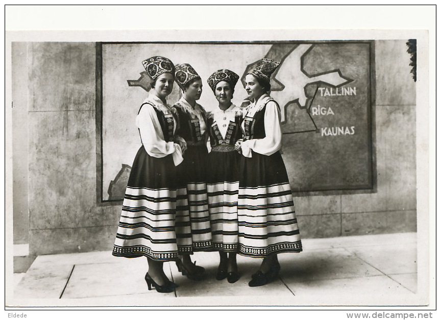 Exposition Internationale De Paris 1937 Estonie Costumes Tallin Riga Kaunas - Estonie