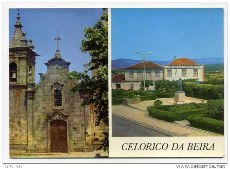 CELORICO DA BEIRA - Igreja De Stª. Maria E Monumento A Sacadura Cabral  (2 Scans) - Guarda