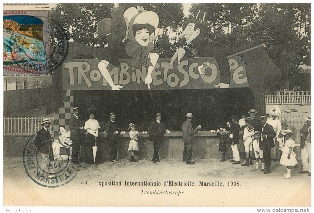 Marseille : Le Trombinetoscope - Theme Manege,  Fête Foraine - Weltausstellung Elektrizität 1908 U.a.