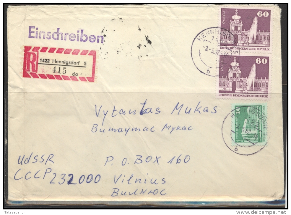 GERMANY Deutschland D DDR Brief 0348 HENNIGSDORF Cancellation Postal History Architecture - Briefe U. Dokumente