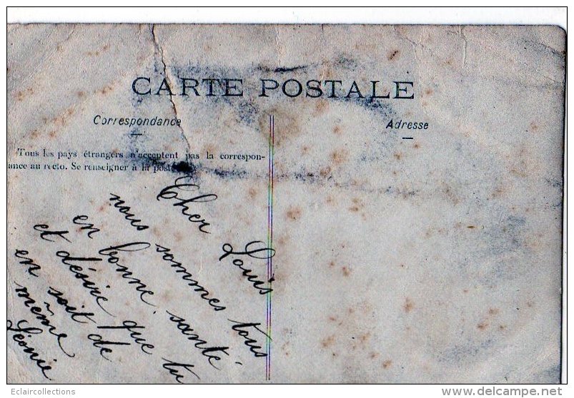 Carte Photo   Le Maitre Et Son Chien  (plis) - A Identifier