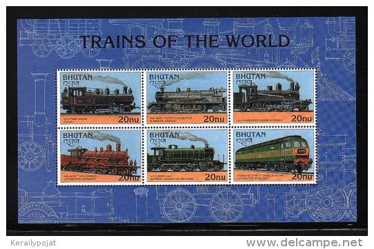 Bhutan - 1996 Railways Kleinbogen (1) MNH__(THB-799) - Bhutan