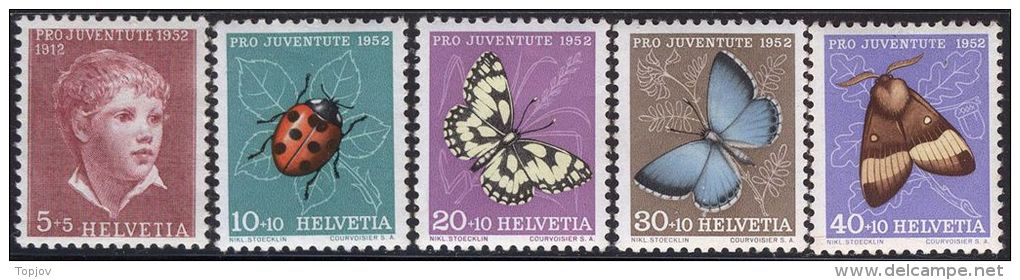 SWITZERLAND - BUTTERFLIES  - **MNH - PJ 1952 - Unused Stamps