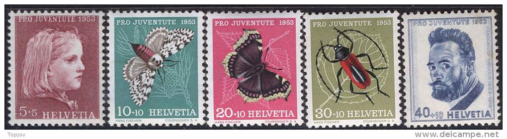 SWITZERLAND - BUTTERFLIES  - **MNH - PJ 1953 - Unused Stamps